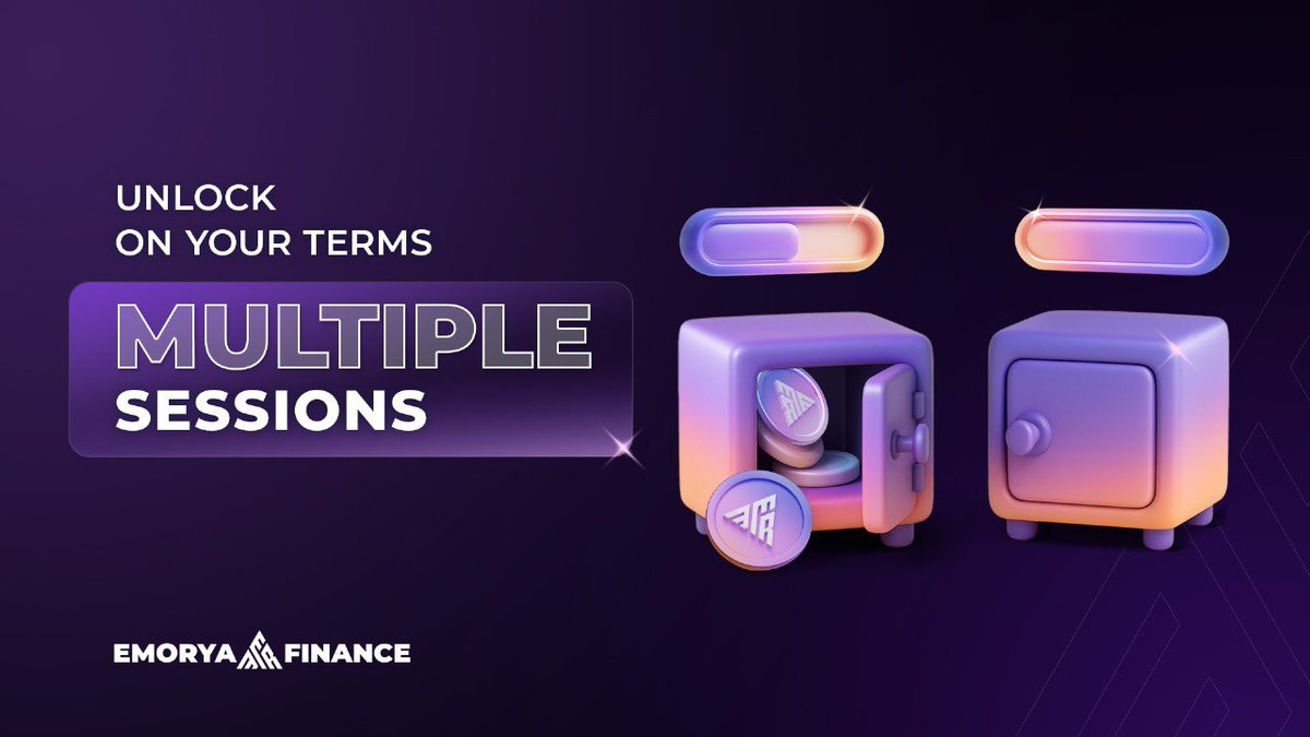 📣Unlock on Your Terms with Emorya Finance!

📲No more one-time unlocks!
🔐 Now you can enjoy multiple unlocking sessions, giving you full control over how and when you access your assets.

⏳Coming in the next few days!
 Stay tuned!