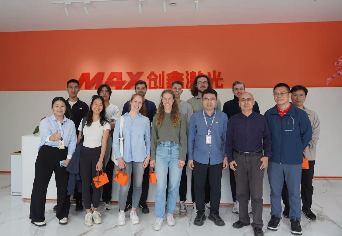 Maxphotonicsofc's tweet image. Throwing it back to last Friday, #Maxphotonics Beijing Research Institute had a blast meeting loads of professors from Tsinghua University and the delegation of German students!
Thanks to Dr. Klaus Krastel for an awesome speech about the applications of fiber lasers!