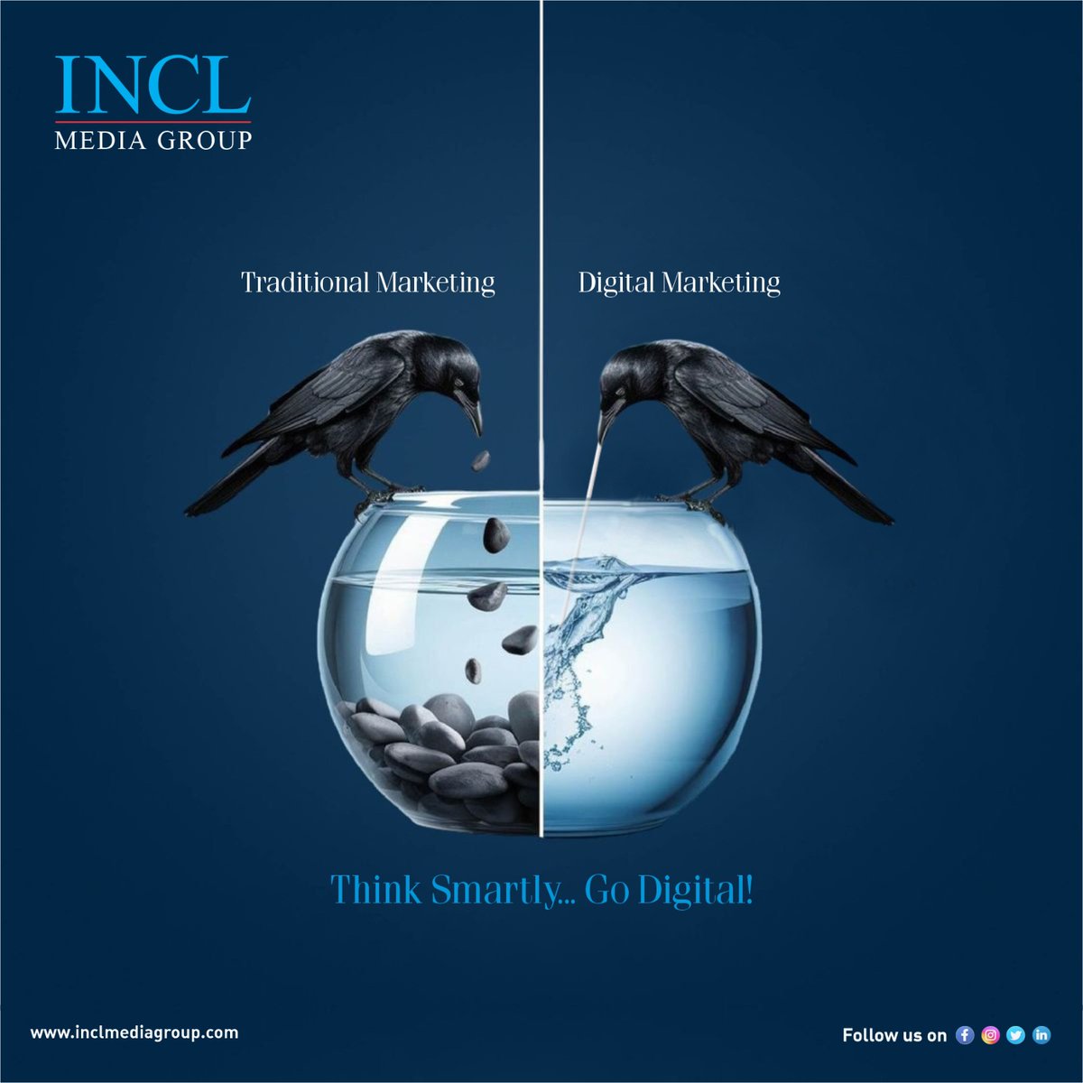 INCLGROUP's tweet image. The era of slow, traditional marketing is over. Now, it&apos;s about thinking digitally and acting fast to truly connect.

INCL is the digital marketing expert you need!

#InclMediaGroup #DigitalIndia #DigitalMarketing