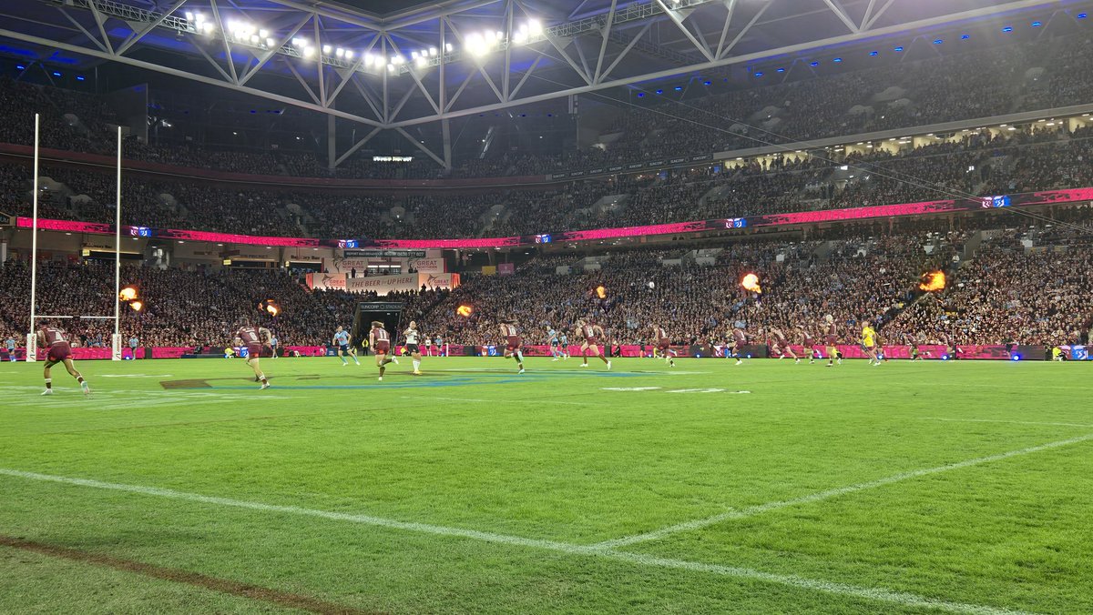 Brad Tallon (@oz_bat) on Twitter photo Underway in State of Origin 1 2025 at Lang Park between <a href="/QLDmaroons/">Queensland Maroons</a> and <a href="/NSWBlues/">NSWBlues</a> on <a href="/abcsport/">ABC SPORT</a> with <a href="/GibsMoore/">Andrew Moore</a>, Luke Lewis, Matthew Elliott and Johnny Gibbs!!! #Origin Underway in State of Origin 1 2025 at Lang Park between <a href="/QLDmaroons/">Queensland Maroons</a> and <a href="/NSWBlues/">NSWBlues</a> on <a href="/abcsport/">ABC SPORT</a> with <a href="/GibsMoore/">Andrew Moore</a>, Luke Lewis, Matthew Elliott and Johnny Gibbs!!! #Origin