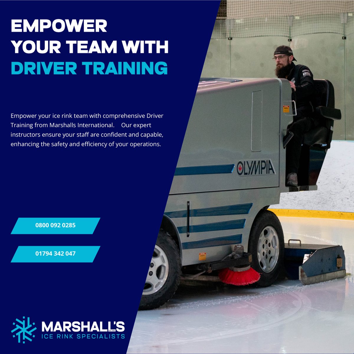 🧑‍🏫 Safety starts with knowledge. 

Our driver training programme ensures your staff operate resurfacers efficiently and safely. marshallsinternational.com

#DriverTraining #RinkSafety #MarshallSupport