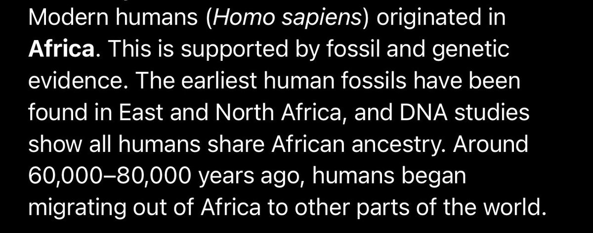 The world is from Africa.