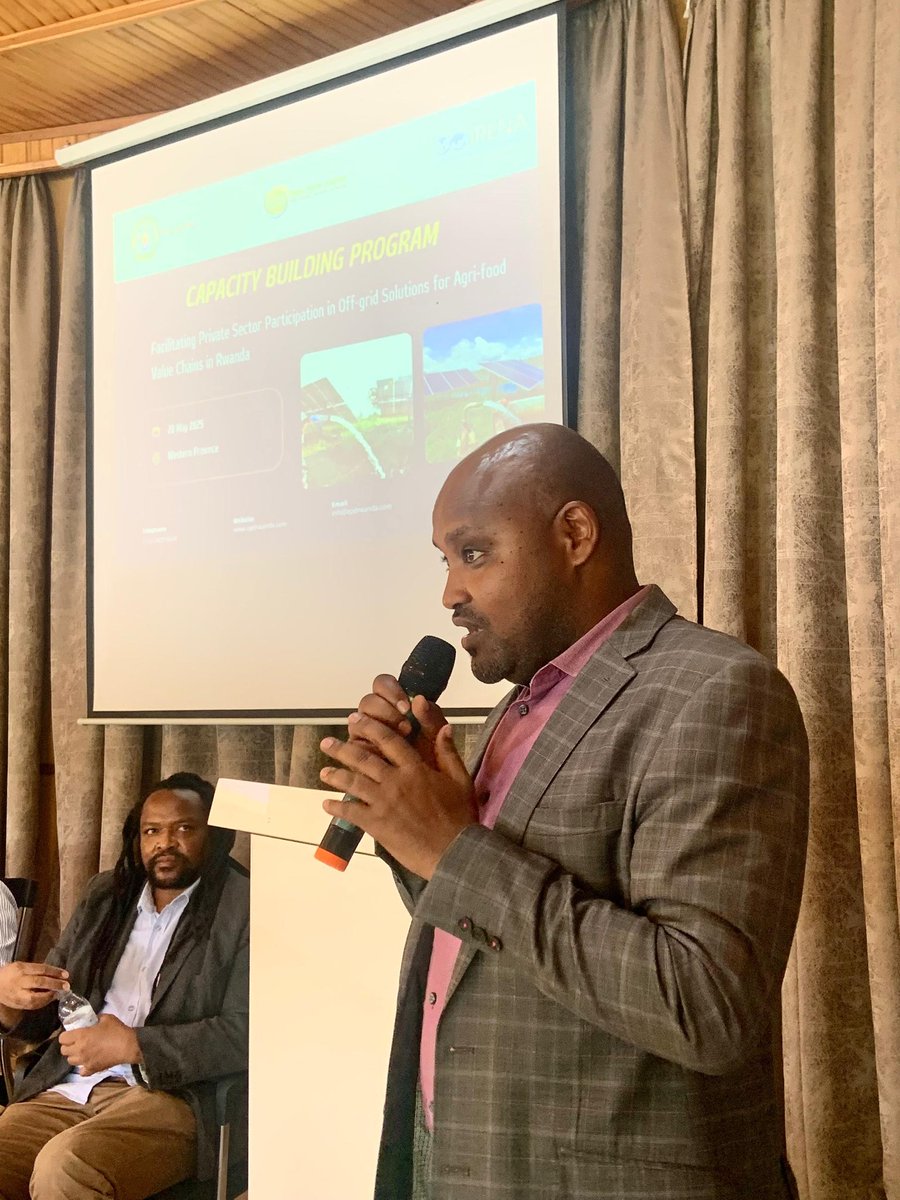 📍Capacity building program in Western Province

With <a href="/RwandaInfra/">Ministry of Infrastructure | Rwanda</a> &amp; <a href="/IRENA/">IRENA</a>, we continue building capacity for private sector participation in off-grid energy for agri-food value chains.

After Southern Province, we’re now in Western Province.

#EnergyForAgriFood