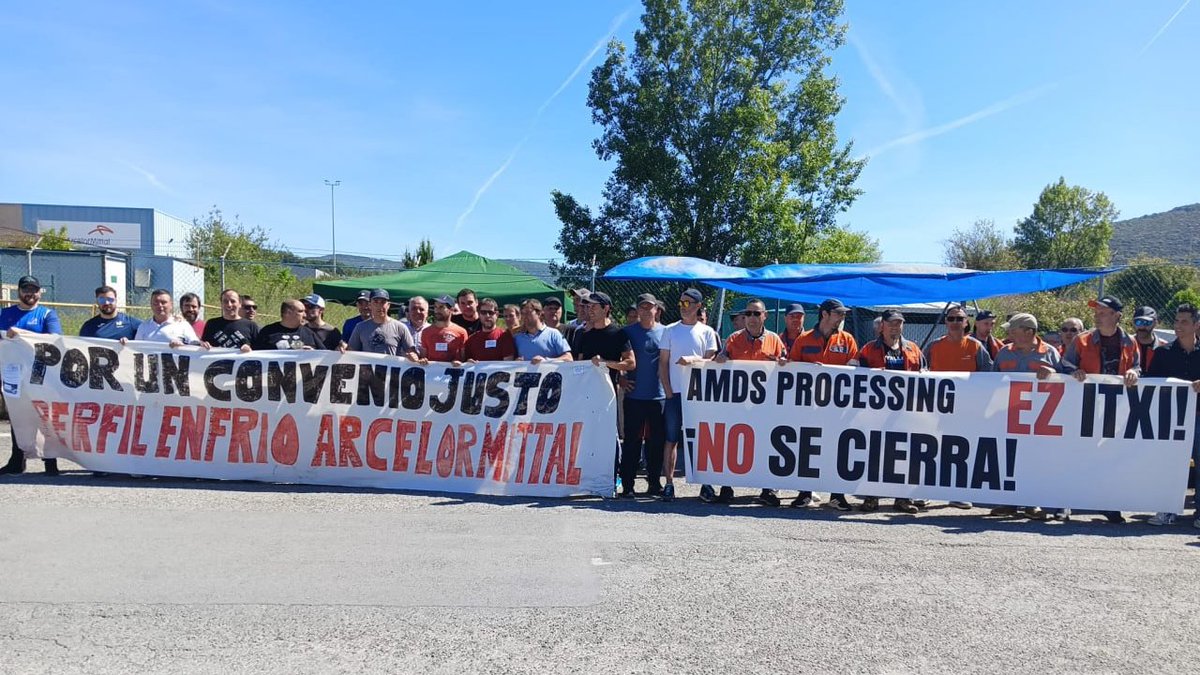 📢Greba eguna Legasako eta Aguraingo Arcelor Mittal AMDS enpresan EEEaren aurka, eta Berriobetiko Arceloren lantegian hitzarmenaren alde

🔴Huelga contra el ERE en de Arcelor de Legasa y Agurain y por el convenio de Arcelor de Berrioplano‼️