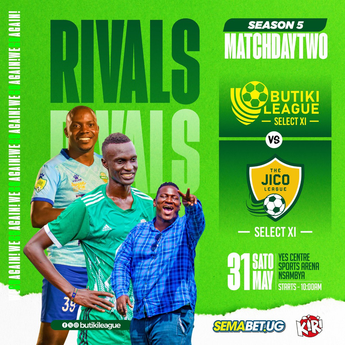 Butiki League (@butiki_league) on Twitter photo HERE WE GO…
We shall have our first select match against the rivals <a href="/JicoLeague/">JICO LEAGUE</a> Select team on MD2 💪
They will ask for water with ice cubes🔥
#BLV HERE WE GO…
We shall have our first select match against the rivals <a href="/JicoLeague/">JICO LEAGUE</a> Select team on MD2 💪
They will ask for water with ice cubes🔥
#BLV