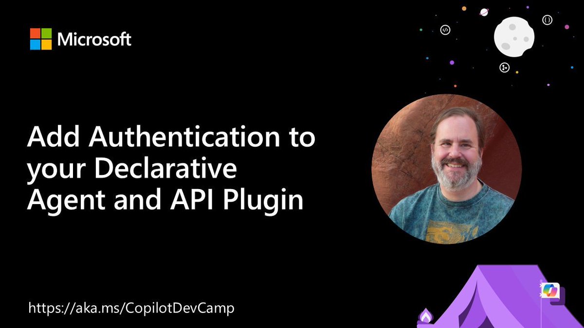 💡 Learn how to add authentication to your Copilot declarative agent + API plugin.

@bob1german demos OAuth setup, Entra ID config, and secure API calls using delegated access.

📺 Watch the demo here → youtu.be/1IhyztqkuJo

#Microsoft365Dev #Copilot #CopilotStudio