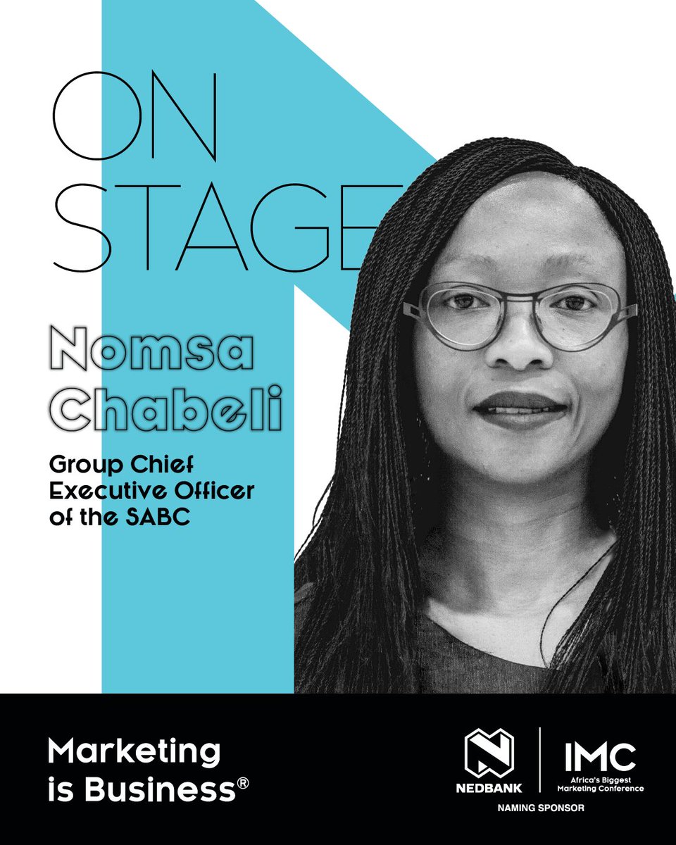 Marketing is a catalyst for business growth &amp; deserves a seat at the boardroom table. Hear firsthand from SABC Group CEO, Nomsa Chabeli, on why marketing's strategic value can't be overlooked.

Join us on 18 September: bit.ly/40u39wt

#MarketingIsBusiness #NedbankIMC2025