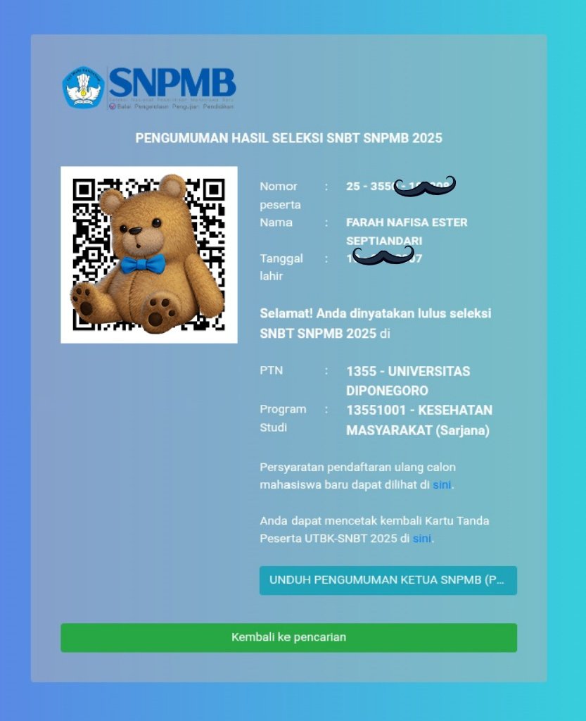 ningningundeep's tweet image. I DID IT! UNDIP TERIMA KASIH CINTAKU! cinta pertama yg berhasil aku raih! 💙🤍💙🤍 tunggu aku pakai almet aku sendiri HAHAHAHA