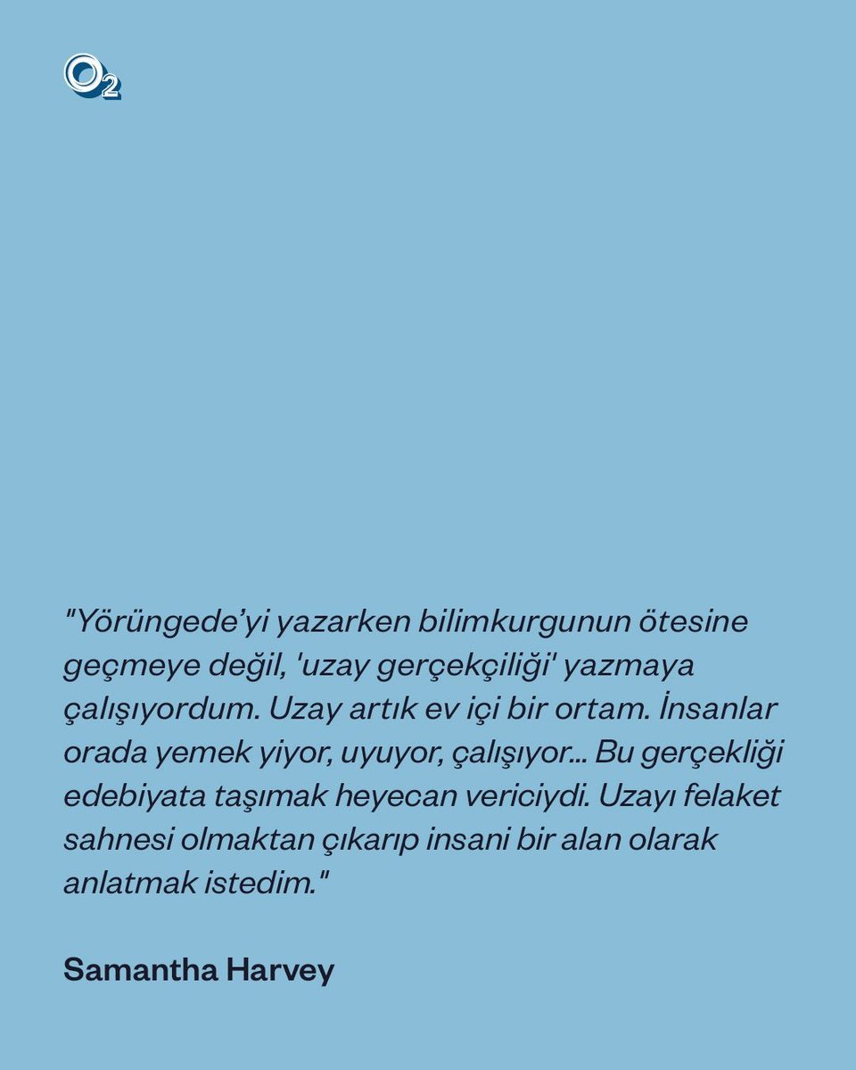 Samantha Harvey, Yörüngede adlı romanıyla 2024 Booker Ödülü’nü kazanarak, uzayda geçen bir hikâyeyle bu prestijli ödülü alan ilk yazar oldu. 

Elif Tanrıyar'ın Harvey ile röportajı O2’de.⁠
⁠
⁠ gazeteoksijen.com/yazarlar/elif-…