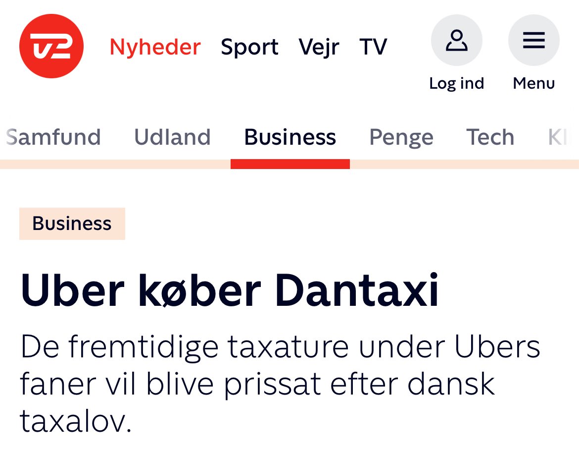 Tillykke til Uber! I Liberal Alliance arbejder vi stadig for at lovliggøre det oprindelige Uber-koncept, så vi kan få bedre og billigere mobilitet i Danmark. #dkpol
