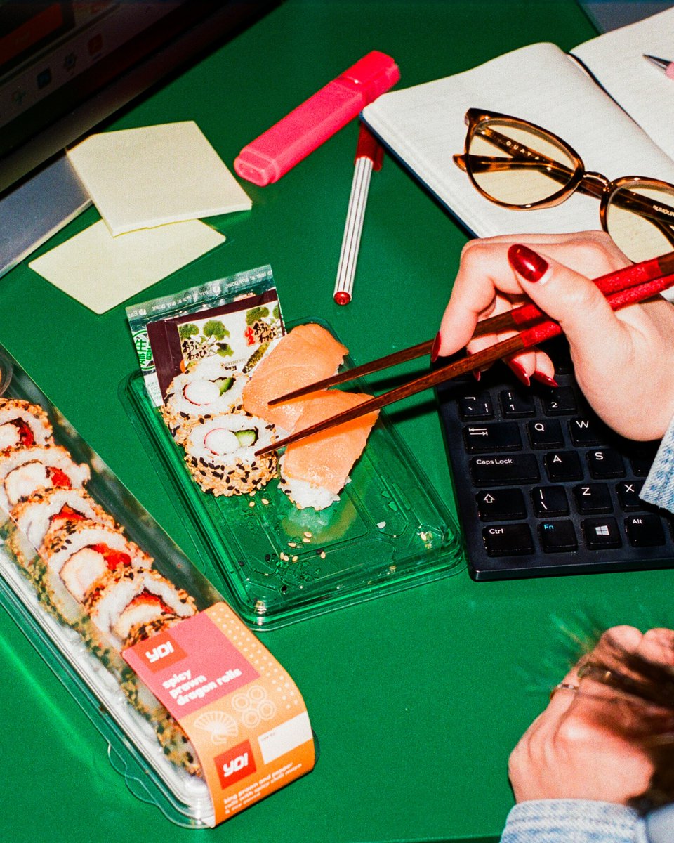 Beat the mid-week blues and upgrade your office lunch, now with a fresh new look🥢Grab your sushi feast from your local supermarket today