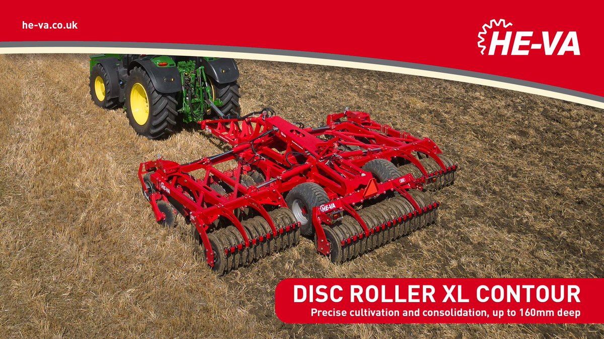 HE-VA Disc Roller XL Contour - the ultimate machine when it comes to following field contours and moving and mixing the soil across the full working width↔️

Contact your local Territory Manager today to discuss its suitability! 

ow.ly/hXCw30sJxm9
