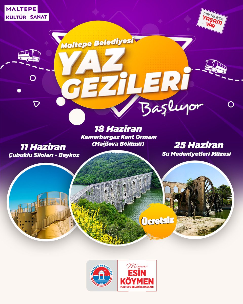 📢 Maltepe’de Ücretsiz Yaz Gezileri Başlıyor!

İstanbul’un tarihiyle doğasının iç içe geçtiği rotalarda, profesyonel rehber eşliğinde kültürel mirasımıza tanıklık etmeye devam ediyoruz.

☀️ Yaz boyunca sürecek bu keyifli yolculuklara tüm komşularımız davetlidir!

🎯 Kontenjan