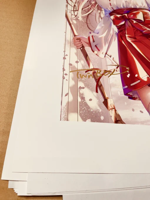 複製原画にサインを入れさせていただきました 応援とご購入ありがとうございました