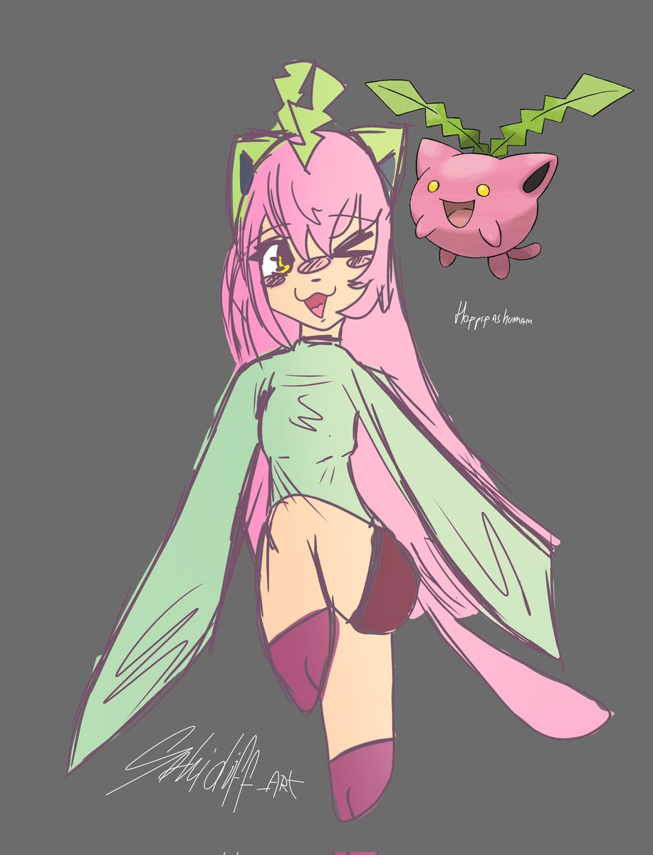 Pokemon Hoppip as Human doodle🌸✨
Comment if you like my simple desimg of this pokemon😊🌸

#doodle #Pokemon #moots #art