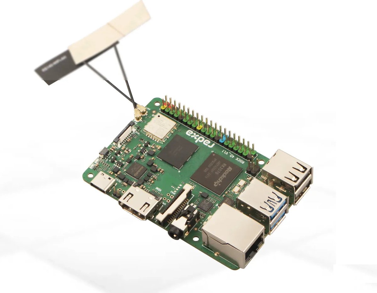 .<a href="/RadxaComputer/">Radxa</a> ROCK 4D is a credit card-sized Rockchip RK3576 SBC with a form factor similar to the Raspberry Pi 3. 
cnx-software.com/2025/05/28/rad…

The RK3576 is a relatively powerful 2.2 GHz octa-core Arm Cortex-A72/A53 SoC with a 6 TOPS AI accelerator, and the ROCK 4D ships with up