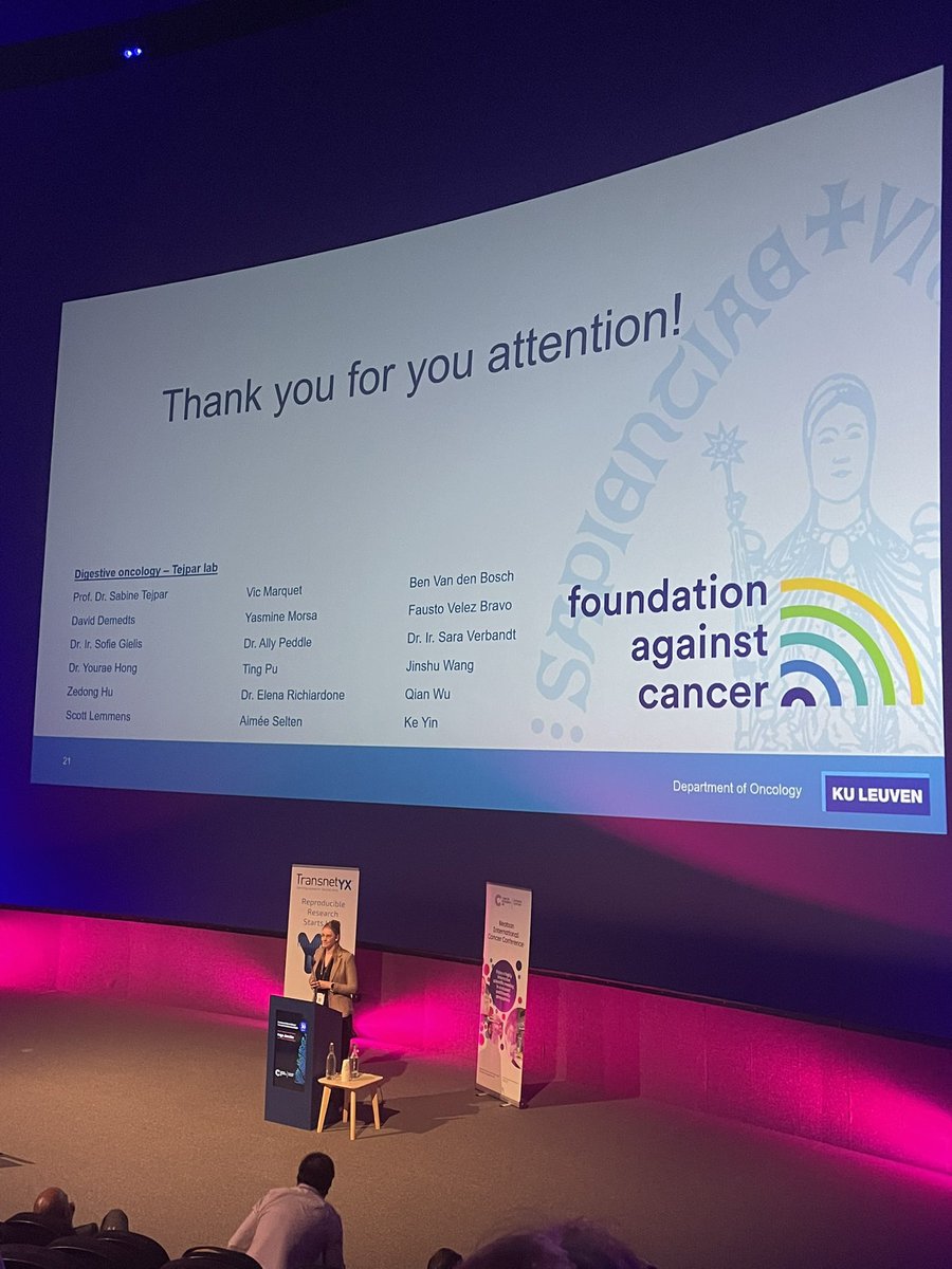 CRUK Scotland Inst (@cruk_si) on Twitter photo Next up: short talks from Mark Jackson (<a href="/UofGlasgow/">University of Glasgow</a>) looking at modification of the adverse effects of radiotherapy on the brain with DNA damage response inhibitors and Inge Jacobs (<a href="/Onco_KULeuven/">Department of Oncology - KU Leuven</a>) who spoke about SPP1 macrophages and inflammatory signalling in CRC
#BICC2025 Next up: short talks from Mark Jackson (<a href="/UofGlasgow/">University of Glasgow</a>) looking at modification of the adverse effects of radiotherapy on the brain with DNA damage response inhibitors and Inge Jacobs (<a href="/Onco_KULeuven/">Department of Oncology - KU Leuven</a>) who spoke about SPP1 macrophages and inflammatory signalling in CRC
#BICC2025