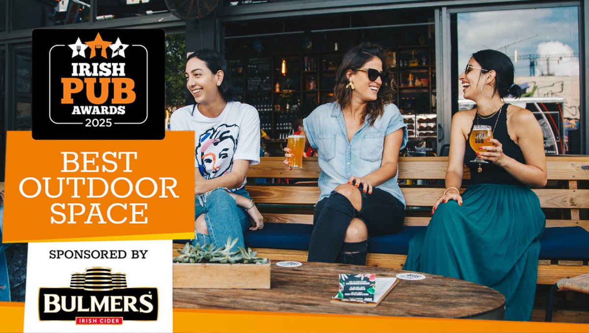 Irish Pub Awards (@irishpub_awards) on Twitter photo Does your pub’s outdoor space offer something extra? From cosy courtyards to buzzing beer gardens – this award’s for you!
⏳ Deadline: Friday, 30 May
👉 Enter here: irishpubawards.ie
Category Sponsored by <a href="/BulmersIreland/">Bulmers Ireland</a>
#IrishPubAwards2025 #BestOutdoorSpace #beergarden Does your pub’s outdoor space offer something extra? From cosy courtyards to buzzing beer gardens – this award’s for you!
⏳ Deadline: Friday, 30 May
👉 Enter here: irishpubawards.ie
Category Sponsored by <a href="/BulmersIreland/">Bulmers Ireland</a>
#IrishPubAwards2025 #BestOutdoorSpace #beergarden