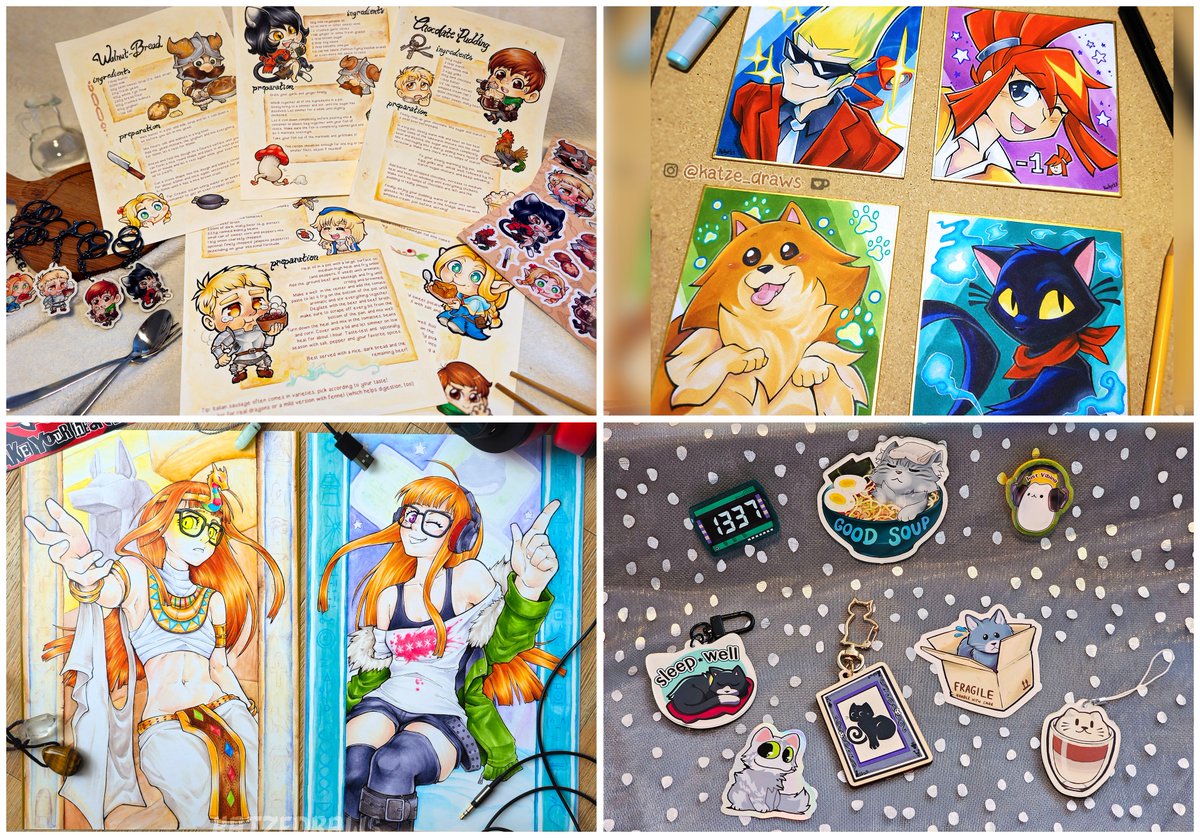 katze_kaffee's tweet photo. I have a little Etsy sale going on, please check it out <3 
https://t.co/5REjvj3kNq

#art #anime #fanart #pokemon #persona #dungeonmeshi https://t.co/EZSwcC9dUG