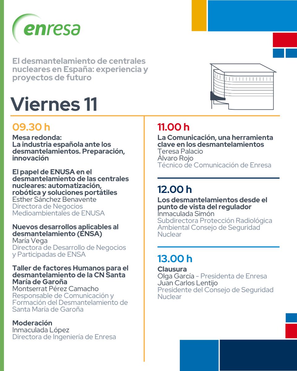 📢Aún quedan plazas para el curso que #Enresa organiza en la <a href="/UIMP/">UIMP</a>  

Consulta el programa y ¡no dejes de inscribirte!
 Estás a tiempo📝

🗓️9–11 de julio | Santander
📍Palacio de la Magdalena
#CursoDeVerano
