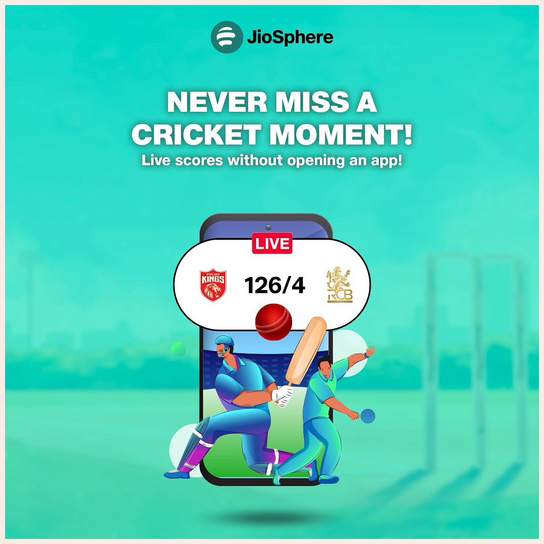 Keep live scores pinned to your screen - only on JioSphere for Android. Never miss a moment! 🏏
#IPL2025 #jiosphere #livescore #jio