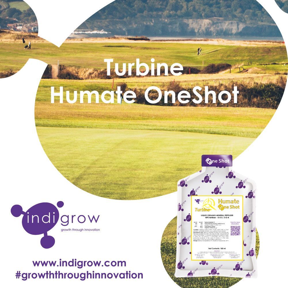 Turbine Humate OneShot contains 29.4% humic acids to help improve turf's ability to cope with high levels of drought and heat stress. Discover more: indigrow.com/product/turbin… #growththroughinnovation #Greenkeeping #Turf