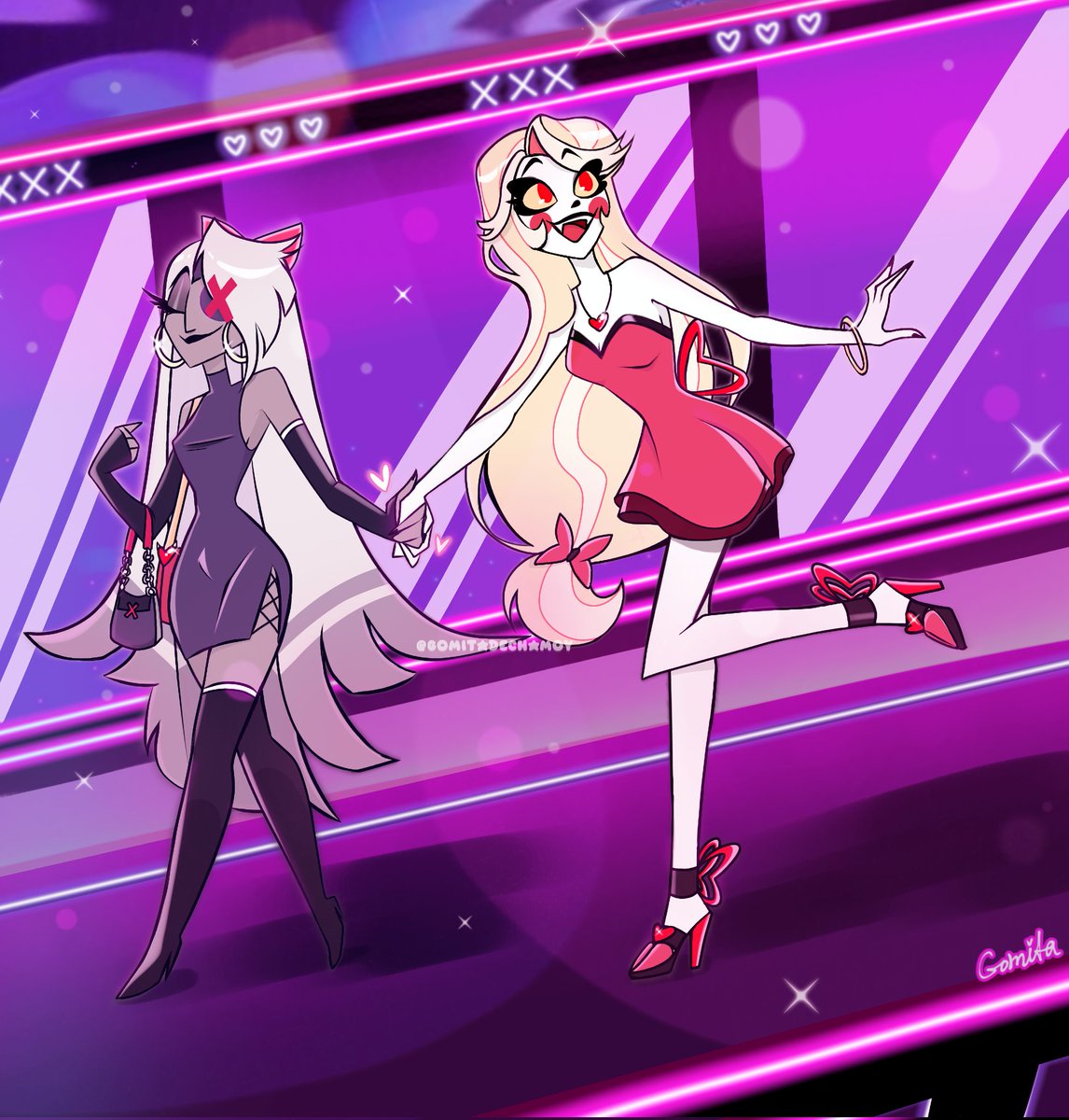 A date night out 🪩✨

#chaggie #CharlieMorningstar #vaggie