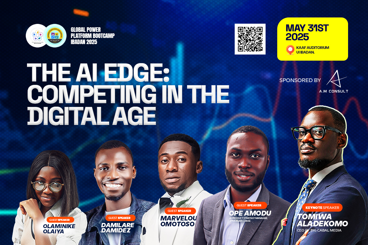 amconsult_org's tweet photo. Join us this Saturday, May 31st, at UI for Power Platform Bootcamp 2025.
Theme: The AI Edge: Competing in the Digital Age
Explore how AI & low-code tools are reshaping work.
👉 https://t.co/I87stdnteB
#TheAIEdge #PowerPlatformBootcamp #IbadanTech https://t.co/zPYfVNSgCq