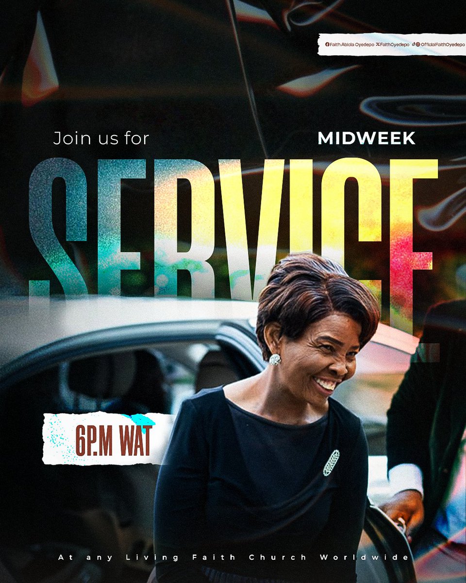 Today, we hold the last midweek service for this month of May.

God's servant, Bishop David Oyedepo, popularly says, 'The last day is everybody's day!'

Join us today as we conclude our series on Financial Fortune, and receive a fresh impartation of God's Word.
