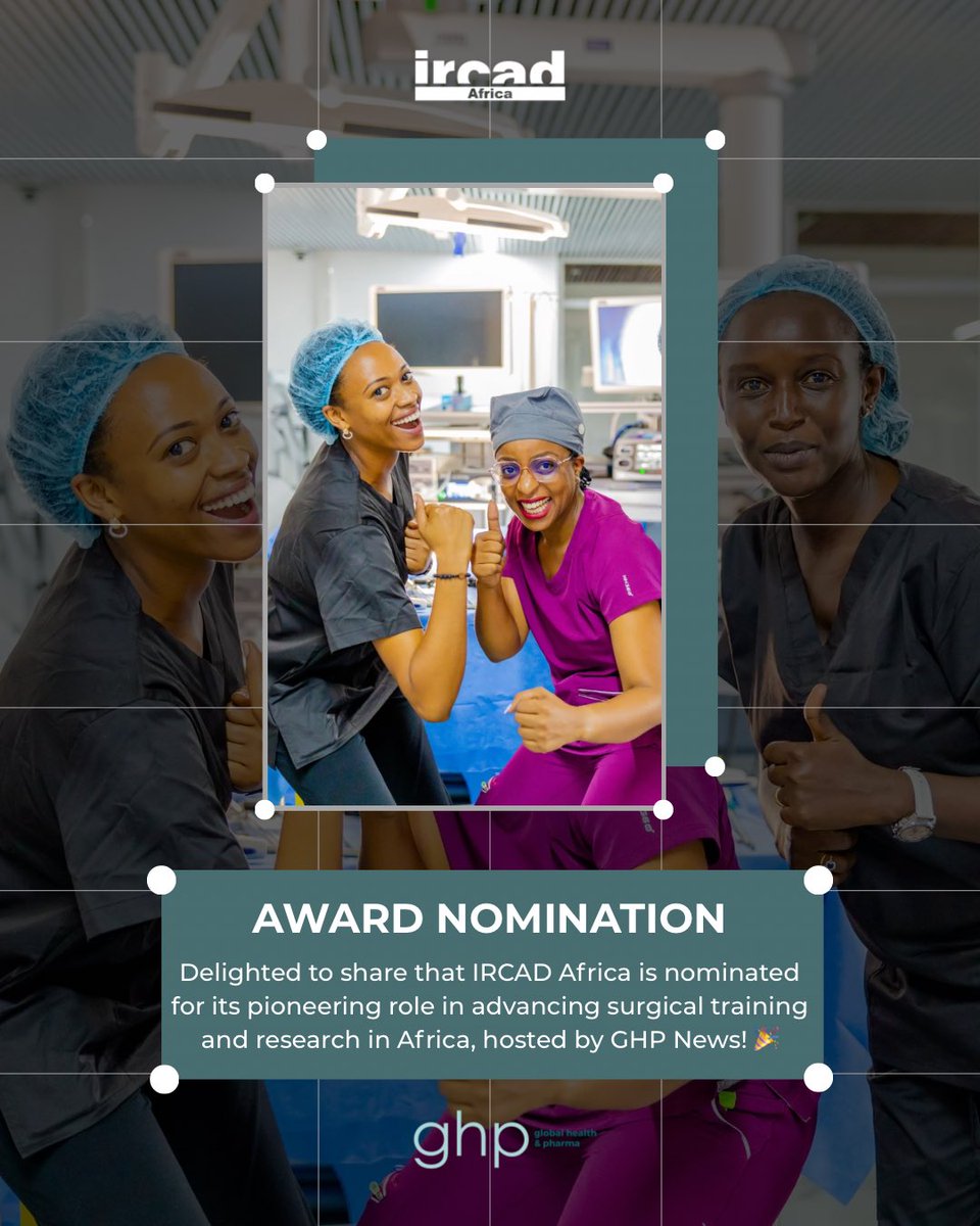 We are deeply honored to share that IRCAD Africa has been nominated for the 2025 Healthcare &amp; Pharmaceutical Awards for our pioneering role in advancing surgical training and research in Africa hosted by Global Health &amp; Pharma! 🏆
#IRCADAfrica #GHPawards2025