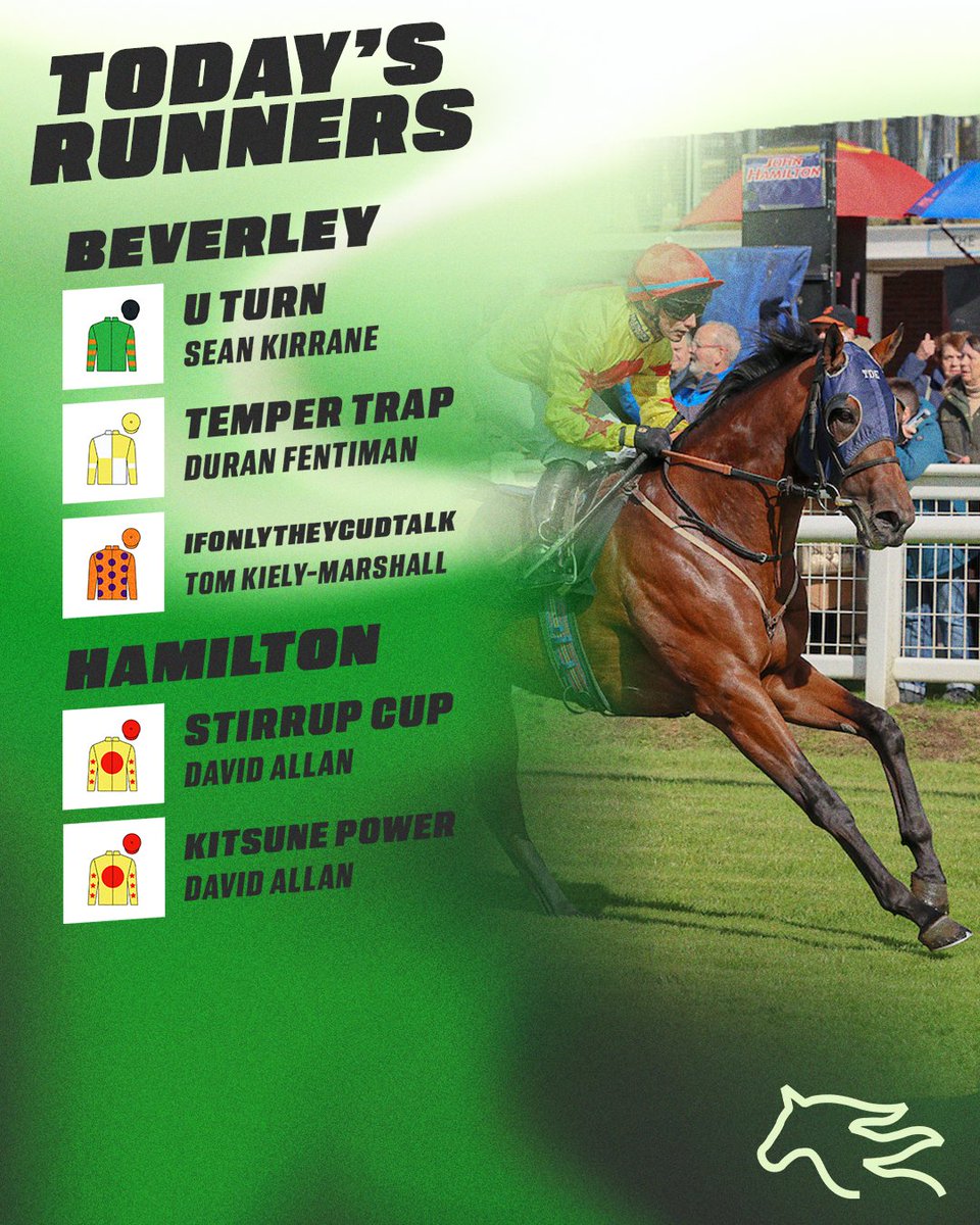 Tim Easterby Racing (@easterbytim) on Twitter photo π§π’πππ¬βπ¦ π₯π¨π‘π‘ππ₯π¦ ~ We are heading to Beverley and Hamilton today with our runners. Best of luck to all connections!
π<a href="/Beverley_Races/">Beverley Racecourse</a> & <a href="/HamiltonParkRC/">Hamilton Park</a> π§π’πππ¬βπ¦ π₯π¨π‘π‘ππ₯π¦ ~ We are heading to Beverley and Hamilton today with our runners. Best of luck to all connections!
π<a href="/Beverley_Races/">Beverley Racecourse</a> & <a href="/HamiltonParkRC/">Hamilton Park</a>