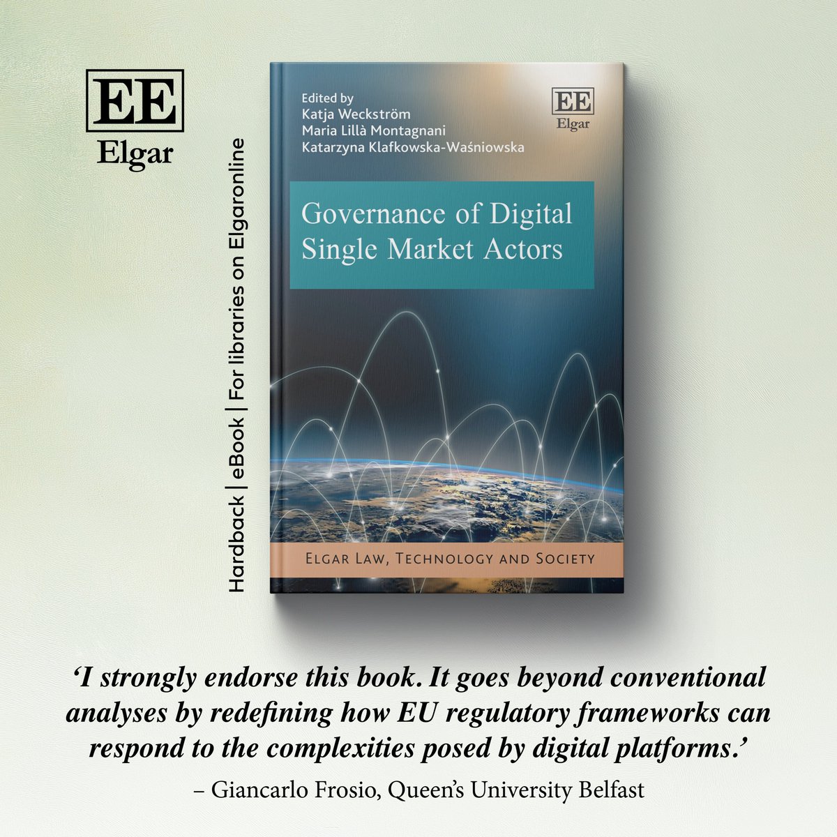 Elgar Law (@elgar_law) on Twitter photo Governance of Digital Single Market Actors
Edited by <a href="/WeckstromKatja/">Katja Weckström</a>, Maria Lilla' Montagnani and Katarzyna Klafkowska-Wasniowska
🆓 This title contains two Open Access chapters. Read these and the Introduction free on Elgaronline ➡️ doi.org/10.4337/978183… Governance of Digital Single Market Actors
Edited by <a href="/WeckstromKatja/">Katja Weckström</a>, Maria Lilla' Montagnani and Katarzyna Klafkowska-Wasniowska
🆓 This title contains two Open Access chapters. Read these and the Introduction free on Elgaronline ➡️ doi.org/10.4337/978183…