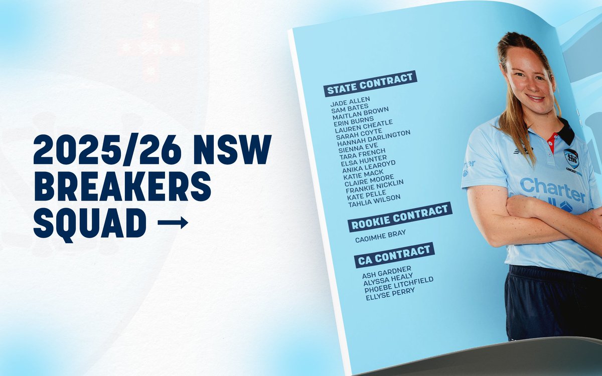 Our NSW Breakers Squad for 2025/26 🏆 

Read the full announcement at cricketnsw.com.au
