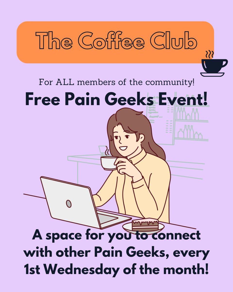 ☕️ Finally—a space to say what’s on your mind.

📆 Every first Wednesday morning
💜 Free for the whole Pain Geeks community
🕐 Drop in when you can, stay as long as you like

Let’s keep showing up for one another. 

You don’t have to do this work alone.