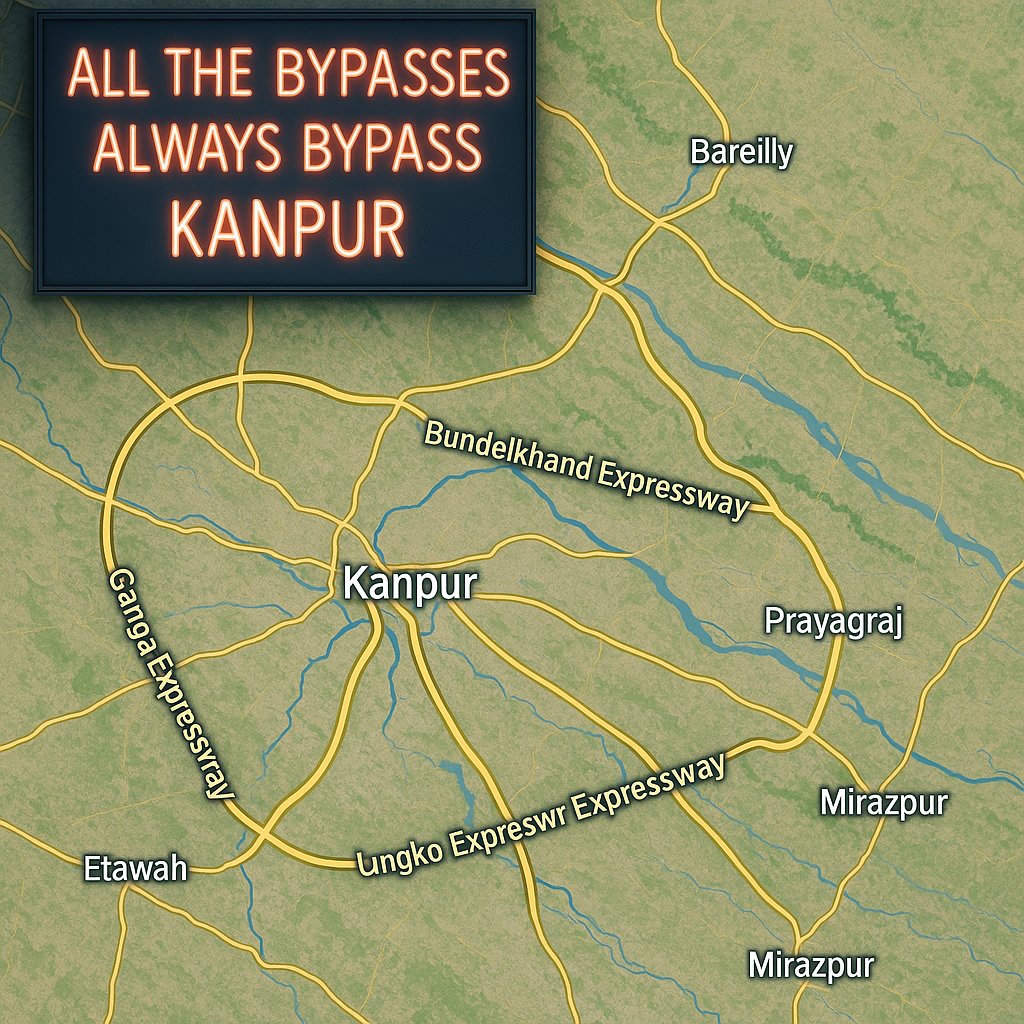 All the bypasses are bypassing #Kanpur as the latest proposals. Why <a href="/UPSIDA/">CEO@UPSIDA</a> <a href="/kda/">Krzysztof Daniel</a> <a href="/nagarnigamknp/">Kanpur Nagar Nigam</a> <a href="/irameshawasthi/">Ramesh Awasthi</a> <a href="/DSBhole/">Devendra Singh Bhole</a> 

@ashishmishraasm <a href="/GreaterKanpur/">Greater Kanpur</a> <a href="/JagoKanpurJago/">Jago Kanpur Jago</a> <a href="/kanpurneeds/"></a> <a href="/KanpurUpdates/">Kanpur Updates</a> <a href="/RamizKh33898925/">मैं कानपुर</a>