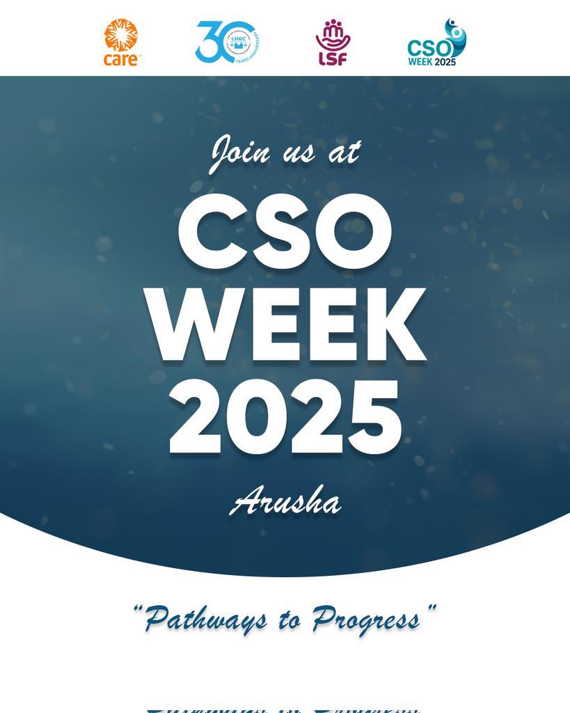 What happens when three powerful voices unite at one event?

Join CARE International Tanzania, LHRC, and LSF at CSO Week 2025—from 2nd to 6th June, at Mount Meru Hotel, Arusha for something you won’t want to miss.

We’re not saying much (yet), but trust us you’ll want to be in