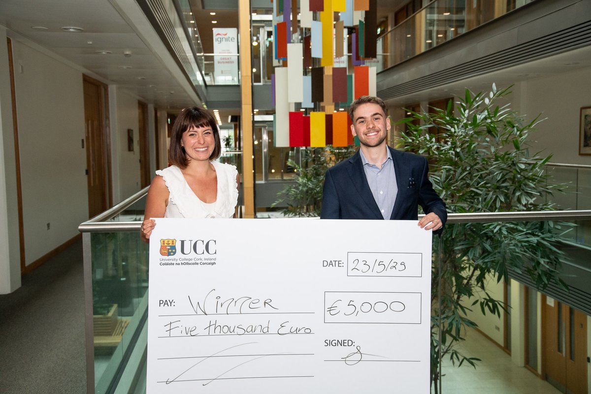 UCC Innovation (@uccinnovation) on Twitter photo Last week, the winners of <a href="/UCC/">UCC Ireland</a>'s Student Entrepreneur of the Year competition were announced. Congrats to BSc Computer Science student Marco Faggiani & David Cashman, founder and CEO of UCC spin-out The WellSchools Network, on their respective wins.
More: ucc.ie/en/innovation/⦠Last week, the winners of <a href="/UCC/">UCC Ireland</a>'s Student Entrepreneur of the Year competition were announced. Congrats to BSc Computer Science student Marco Faggiani & David Cashman, founder and CEO of UCC spin-out The WellSchools Network, on their respective wins.
More: ucc.ie/en/innovation/ā¦