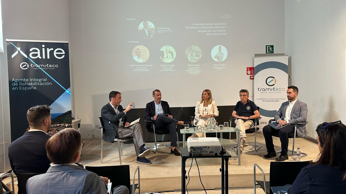 Jornada sobre projecte Life Aire i millora d'eficiència energètica i ajudes Next generation

El DG Habitatge i Arquitectura <a href="/pqreynes/">José F. Reynés</a> detalla l'augment en gestió i concessió ajudes <a href="/goib/">Govern de les Illes Balears</a> per rehabilitació energètica: d'1 milió a 24 milions concedits, 5.659 habitatges beneficiats