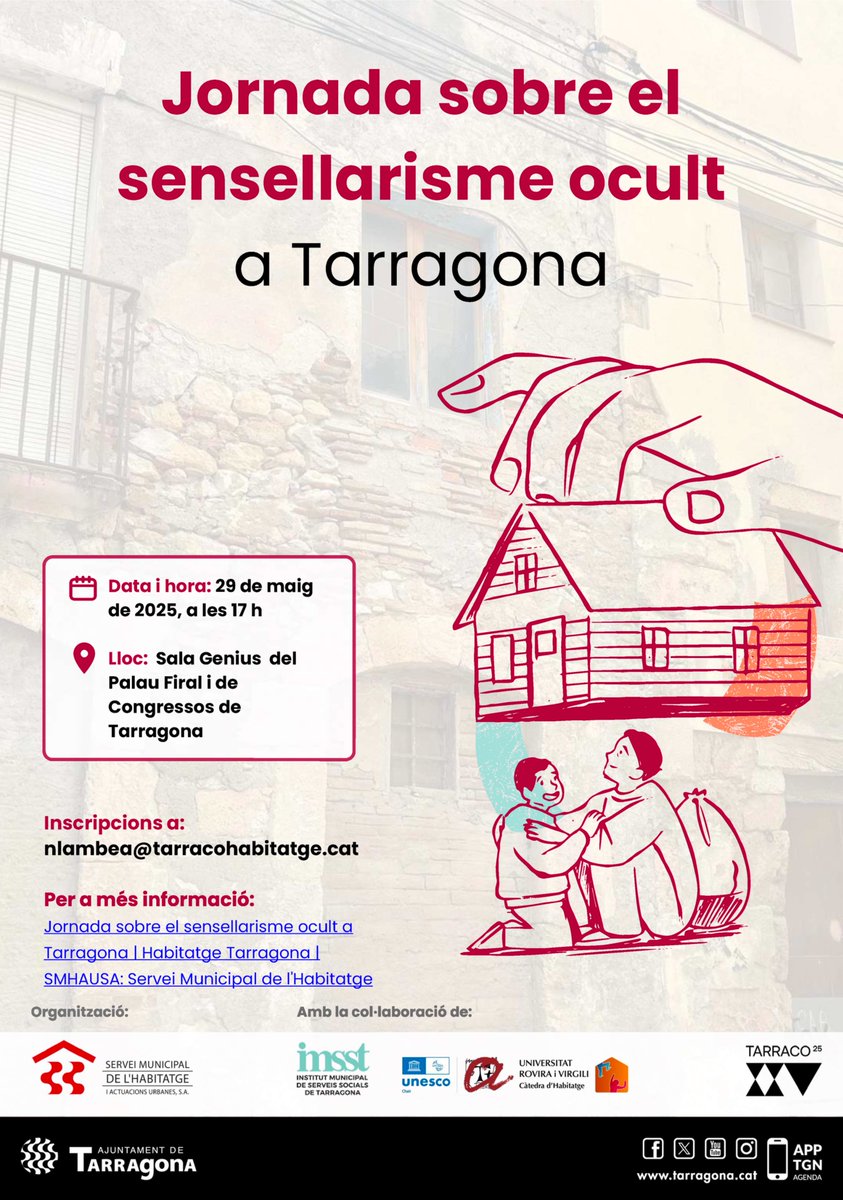 Hector Simon Moreno (@hectorsm_urv) on Twitter photo Mañana abordaremos el fenómeno del #sinhogarismo oculto en la ciudad de Tarragona
<a href="/housingchairurv/">Cátedra UNESCO de Vivienda</a> <a href="/cienciaURV/">ComCiència URV</a>
smhausa.cat/jornada-sobre-… Mañana abordaremos el fenómeno del #sinhogarismo oculto en la ciudad de Tarragona
<a href="/housingchairurv/">Cátedra UNESCO de Vivienda</a> <a href="/cienciaURV/">ComCiència URV</a>
smhausa.cat/jornada-sobre-…