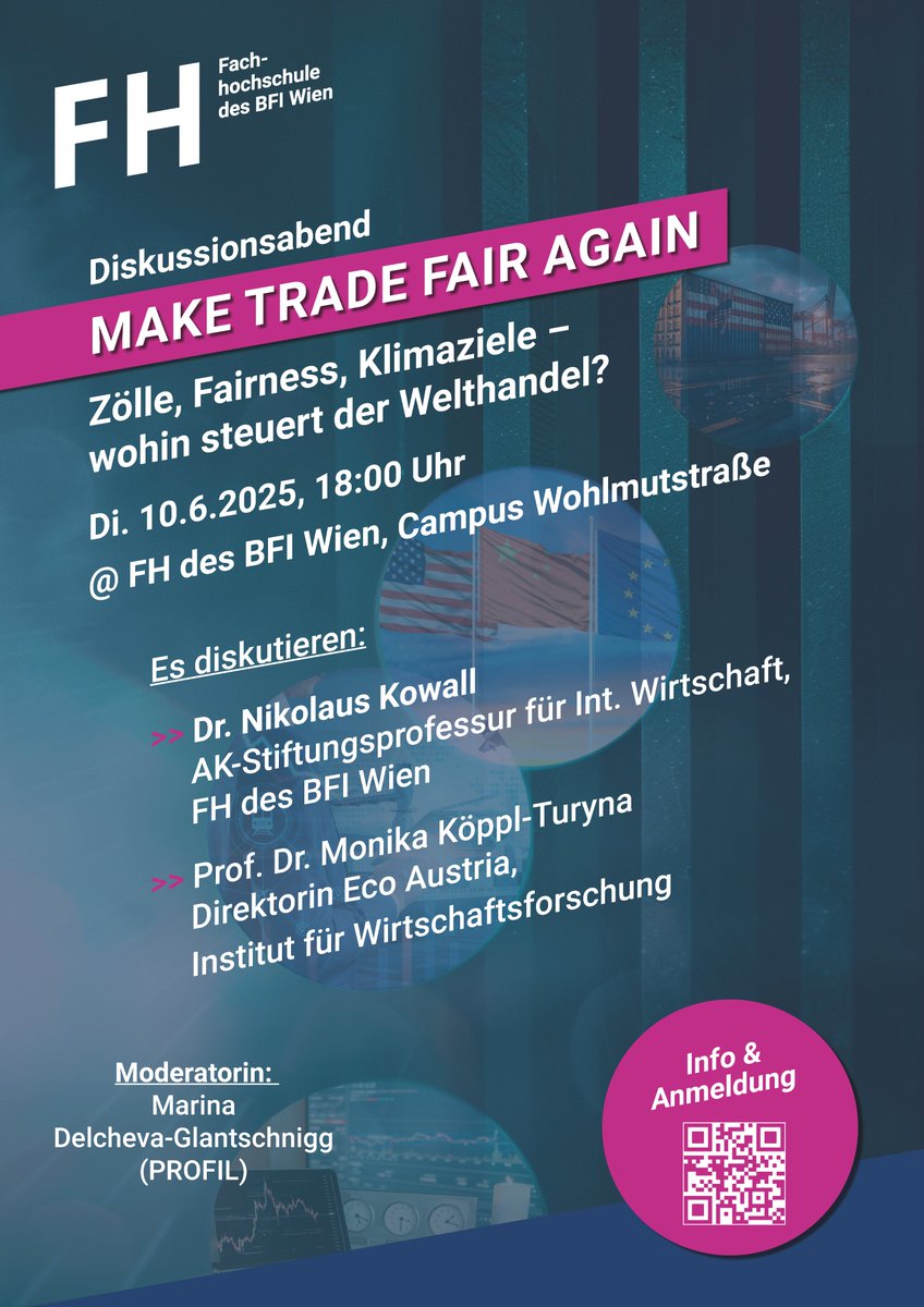 📷
Was ist die richtige Antwort auf Trumps Zollkrieg? Rückkehr zum Freihandel oder politische Regulierung des Handels? Letzteres wäre mein Zugang, aber dieser wird <a href="/monikaturyna/">Prof. Monika Köppl Turyna</a> zu weit gehen, weshalb ich mich umso mehr freue, mit ihr am 10. Juni diskutieren zu dürfen👇