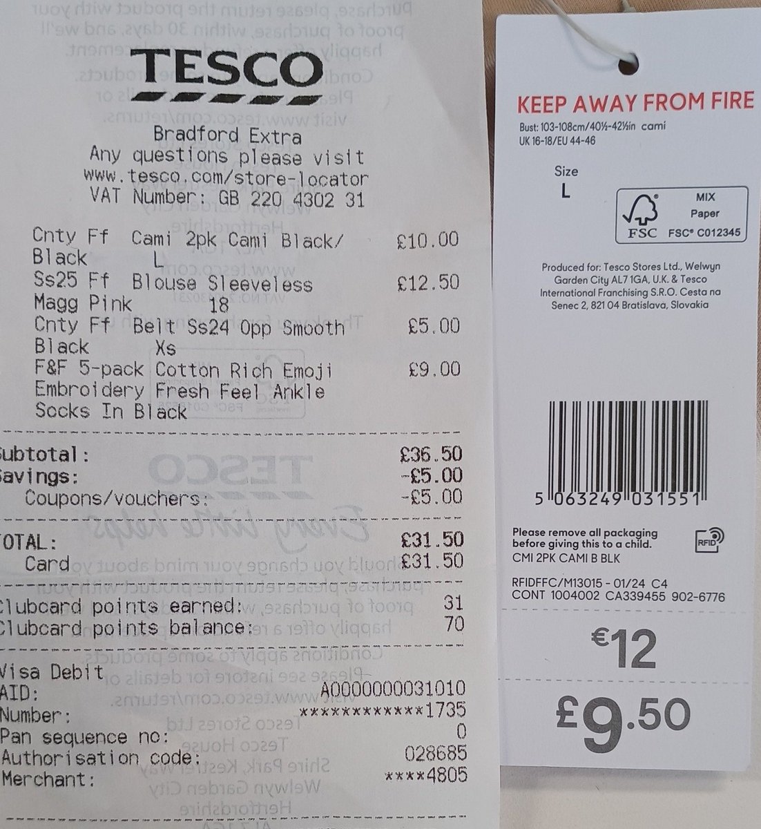 Currently in <a href="/Tesco/">Tesco</a> arguing over 50p. Well it's the principle of it. Price says £9.50 charged £10. Went to customer service who says there's nothing they can do because I used my £5 clubcard voucher. It wasn't a voucher for spending a certain amount either.