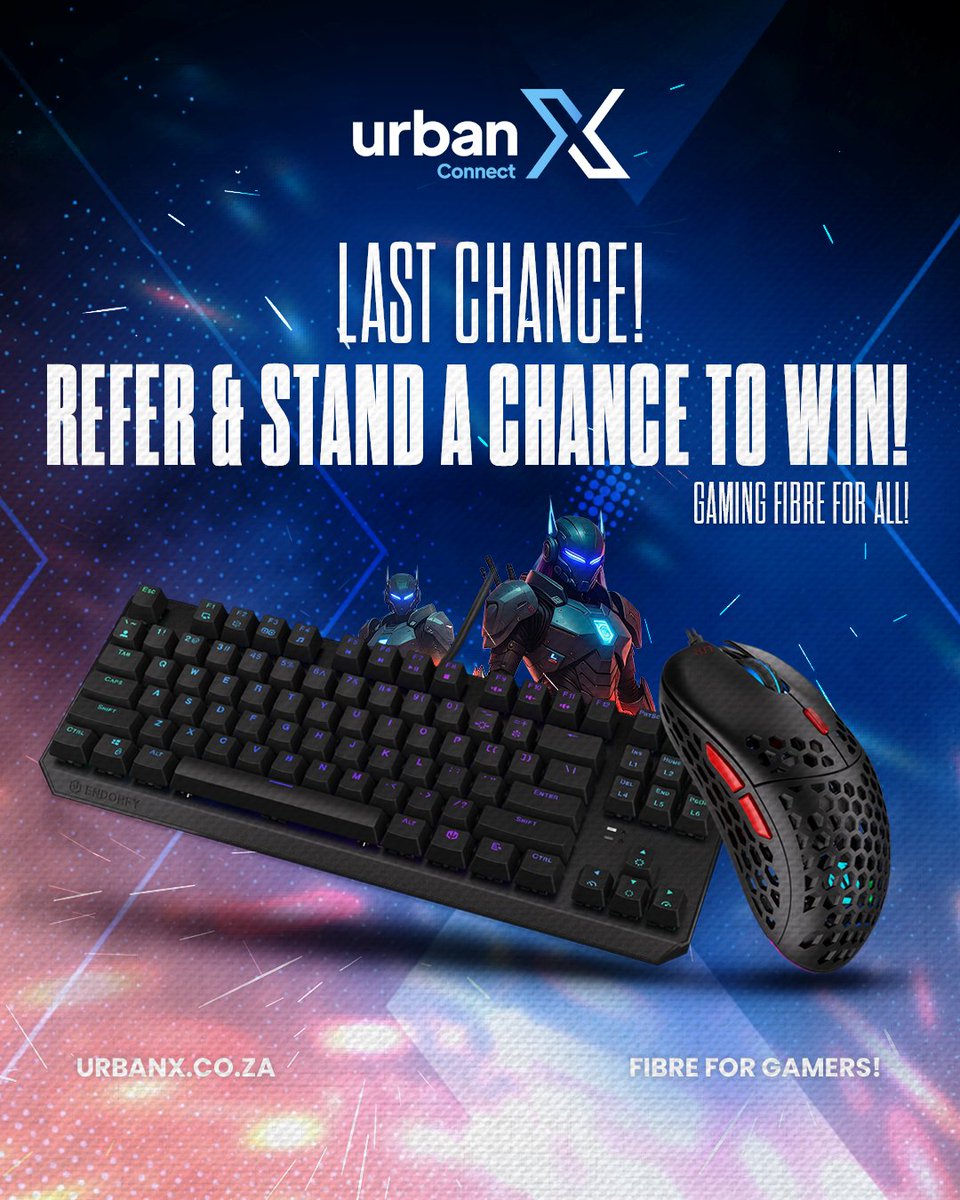 Last Chance to Squad Up and Score with UrbanX This May!

There’s still time to refer your friends and unlock epic rewards:
💸 R150 credit for every successful referral
🎁 PLUS: Each referral enters you into our Loot-Drop Giveaway!

🔗 urbanx.co.za/news/level-up-…

T’s &amp; C’s apply