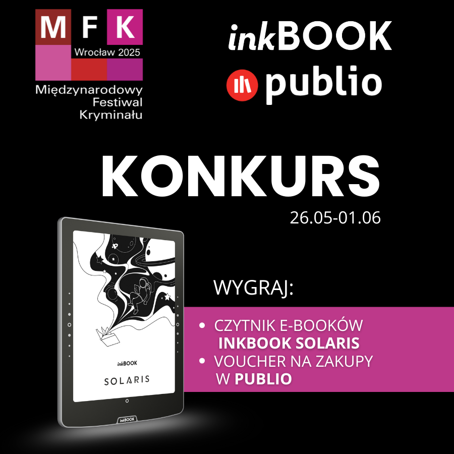 Startuje Międzynarodowy Festiwal Kryminału we Wrocławiu! ‼️ Weź udział w specjalnym konkursie, odpowiedz na pytanie i wygraj czytnik inkBOOK wraz z voucherem do <a href="/Publio_pl/">Księgarnia Publio.pl</a> . Sprawdź szczegóły: 👉 konkurs.promo.inkbook.eu
#TwitteroweKsiazkary