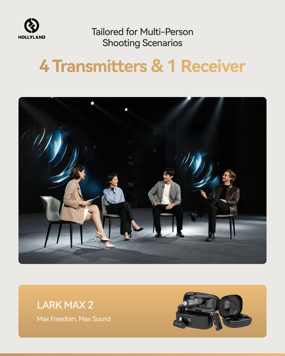 🎤 Precision Meets Innovation
🎬 Built for creators, filmmakers, and storytellers who demand flawless sound.  
👉 LINK HERE: hollyland.info/4mywbVO
#LARKMAX2 #MaxFreedomMaxSound #WirelessMic #NoiseCancellation #TimecodeSync #FilmmakingTools #Hollyland #NewGear #contentcreator