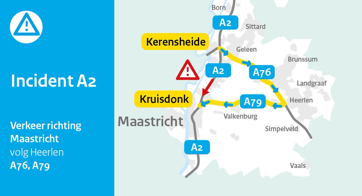 Ongeval met hulpdiensten op A2 bij Ulestraten