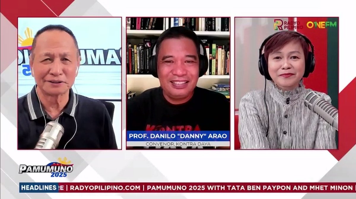 LISTEN/WATCH: As Kontra Daya convenor, I was interviewed live via Zoom this morning (May 28) on Pamumuno 2025 (Radyo Pilipino) regarding the recommendation for manual counting before electronic transmission at the precinct level. youtube.com/live/tewdrw-WX… (starts at 17:30 mark)