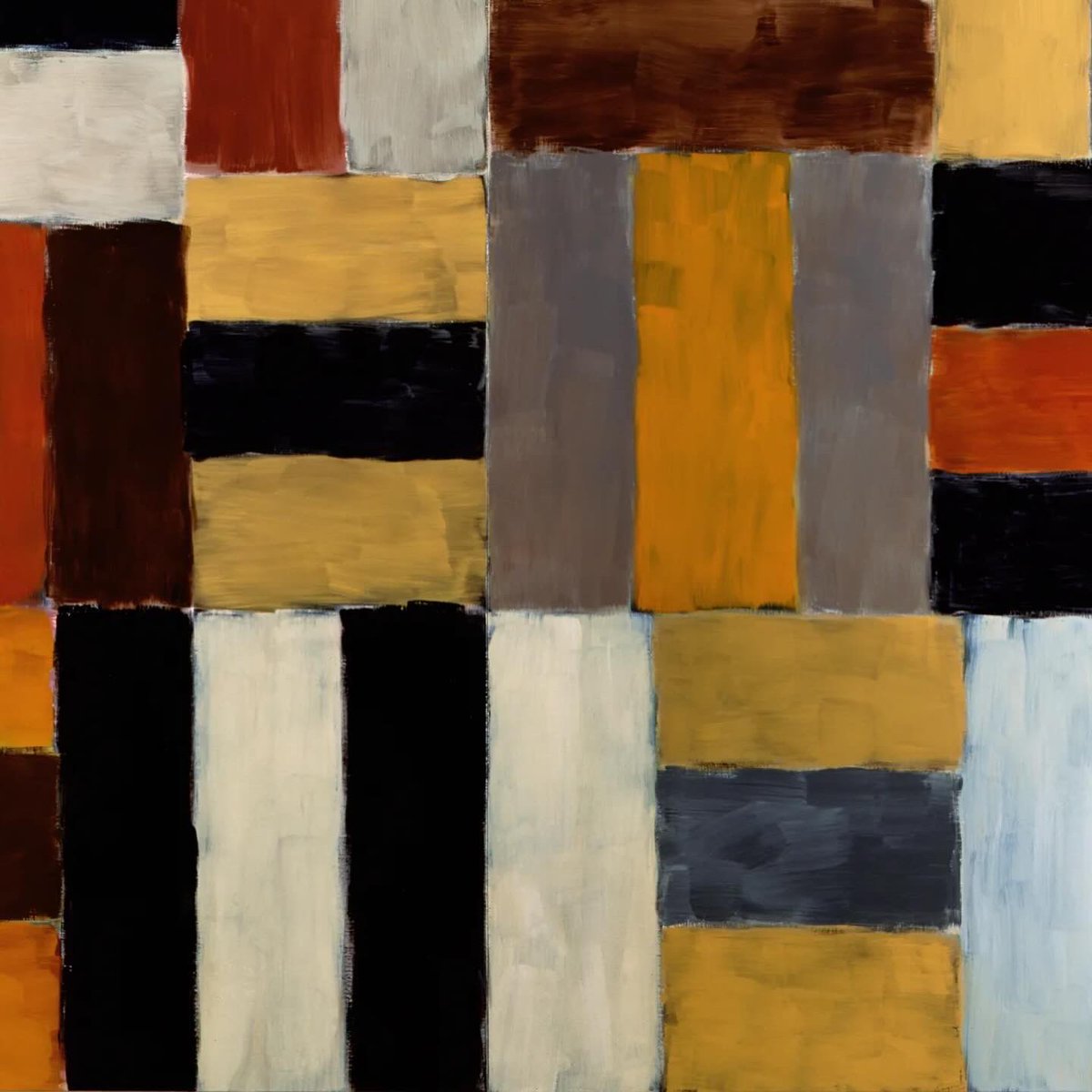 jvrlwg's tweet image. Miércoles para desconfigurar la comprensión, ampliar o reducir el foco y volver a armar la mirada como si se tratase de hacer un puzzle con las piezas de color de las pinturas de #SeanScully #paintings #cropping #art #colour #pieces #geomtery