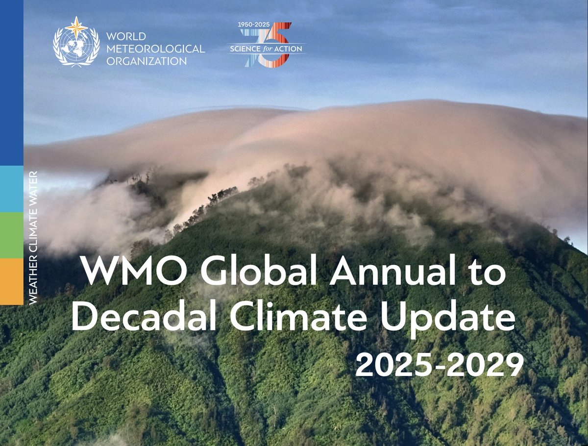 David Obura (@dobura) on Twitter photo Warming is accelerating - the world needs transformed governance NOW
"High chance - report released today by <a href="/WMO/">World Meteorological Organization</a> says theres now a 70% chance average warming will rise by more than 1.5C between 2025 and 2029, with a strong possibility of a single year hitting 1.9C” <a href="/ObserverUK/">The Observer</a> Warming is accelerating - the world needs transformed governance NOW
"High chance - report released today by <a href="/WMO/">World Meteorological Organization</a> says theres now a 70% chance average warming will rise by more than 1.5C between 2025 and 2029, with a strong possibility of a single year hitting 1.9C” <a href="/ObserverUK/">The Observer</a>