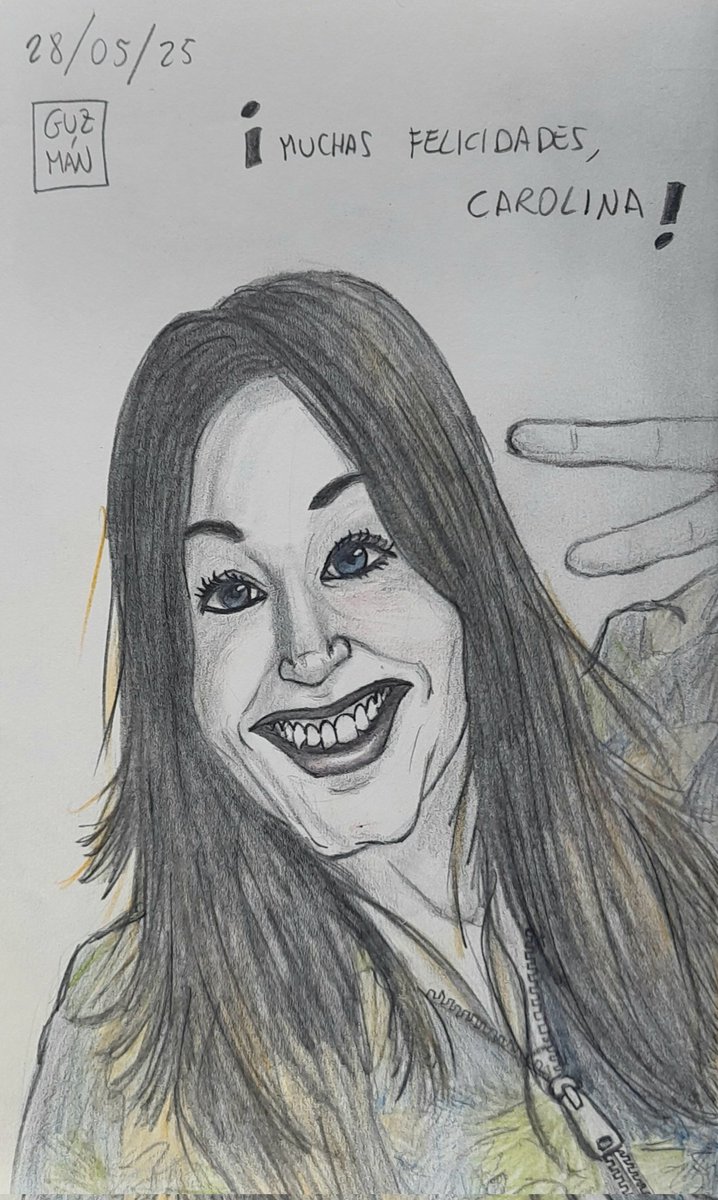 Hoy es el cumpleaños de mi amiga, Carol @carolboninomoreno artista gráfica en  @almost_a_diary
🎁🎨

Muchísimas felicidades!! 😘🍾🎂🎊

#caricaturas #reto #boceto #grafito #sketching #retrato  #historietista #cómic  #Islas #canarias #carol #amiga #ilustradora #cumpleaños