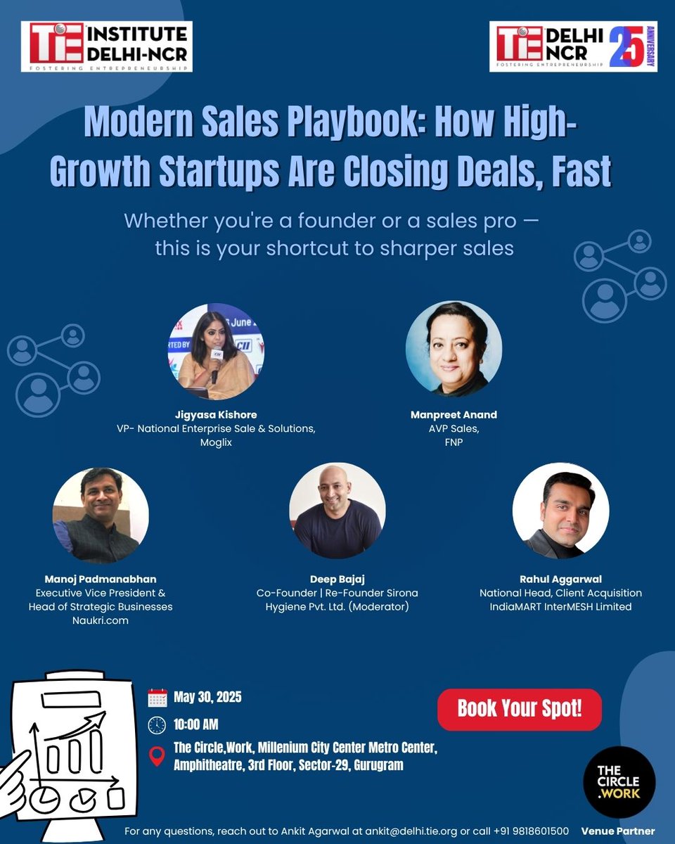 Modern Sales Playbook for Startups

Ready to unlock what’s really working in B2B and B2C sales today?
Join top sales leaders from India’s fastest-growing startups as they break down the strategies that are driving results in 2025.

Here’s what you’ll gain:
✅ How to build lean,